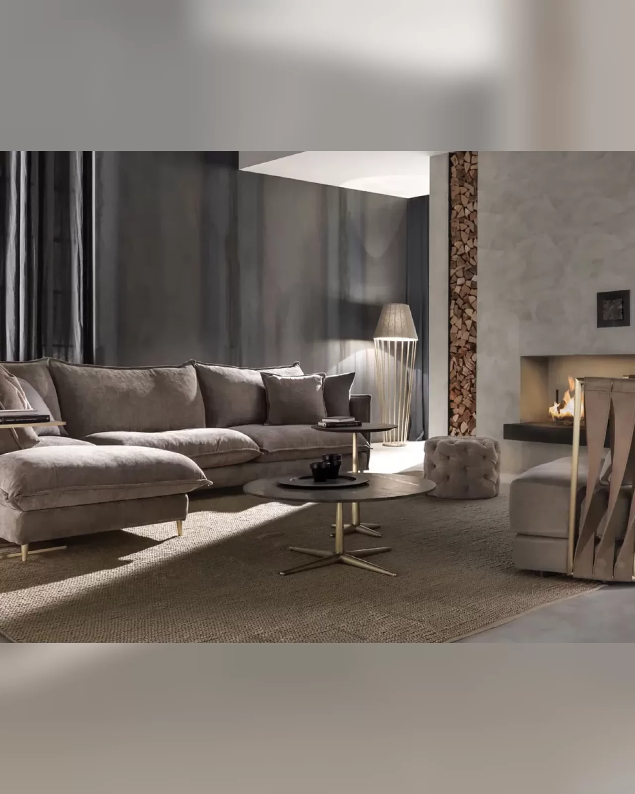 City Low Round Coffee Table, Cantori coffee table made in Italy