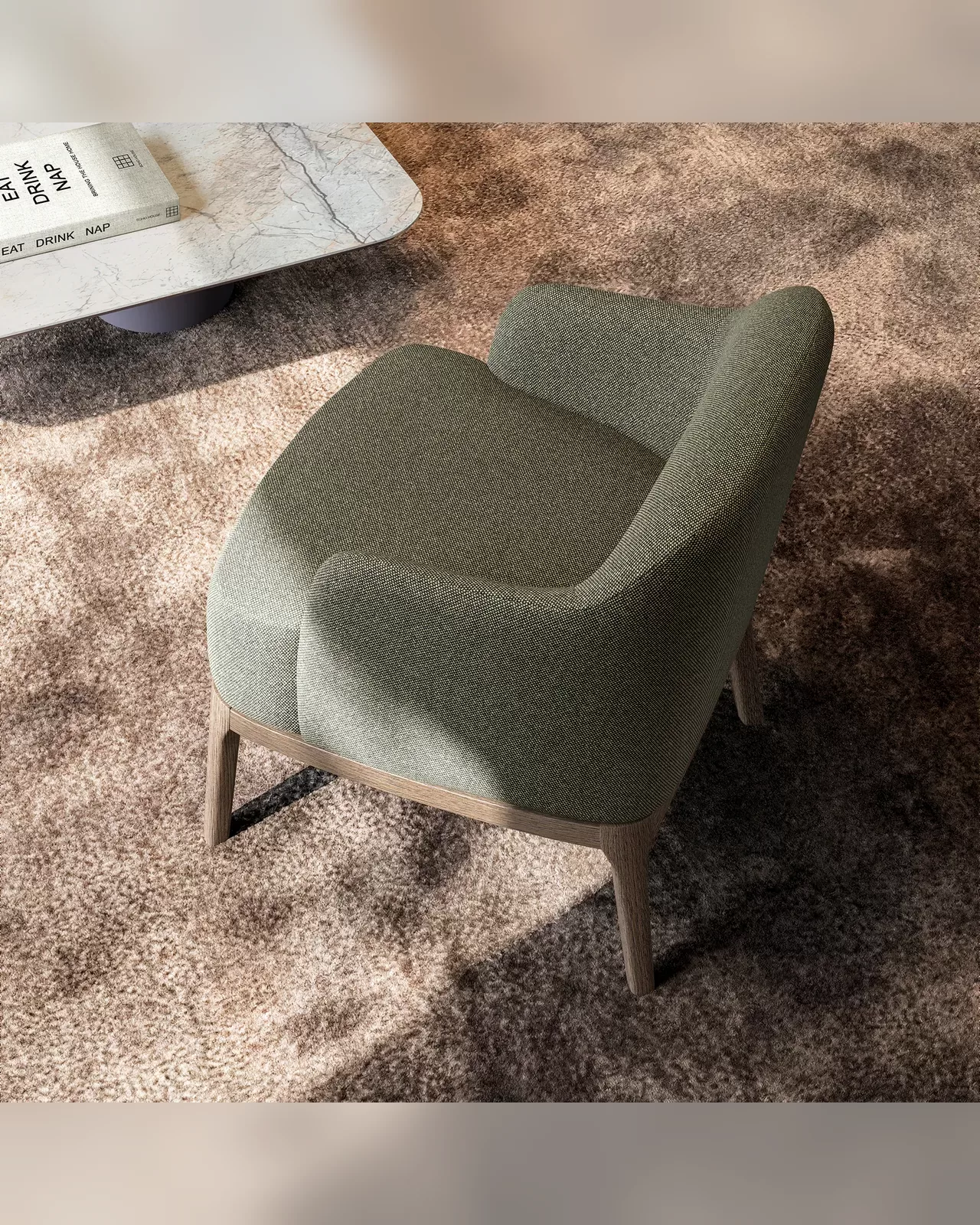 Gulp Lounge Armchair, Dall'Agnese armchair made in Italy