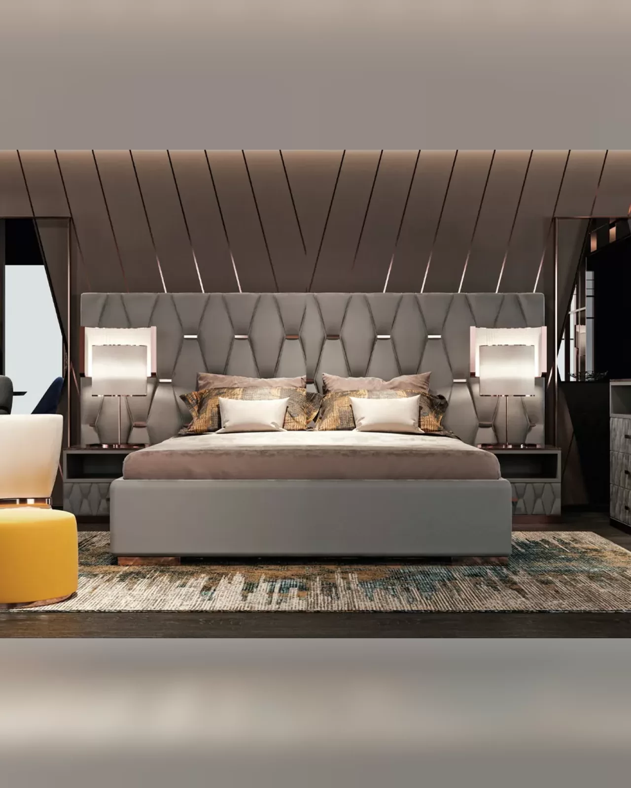 Nefrite Bed by Epoque, Italian furniture