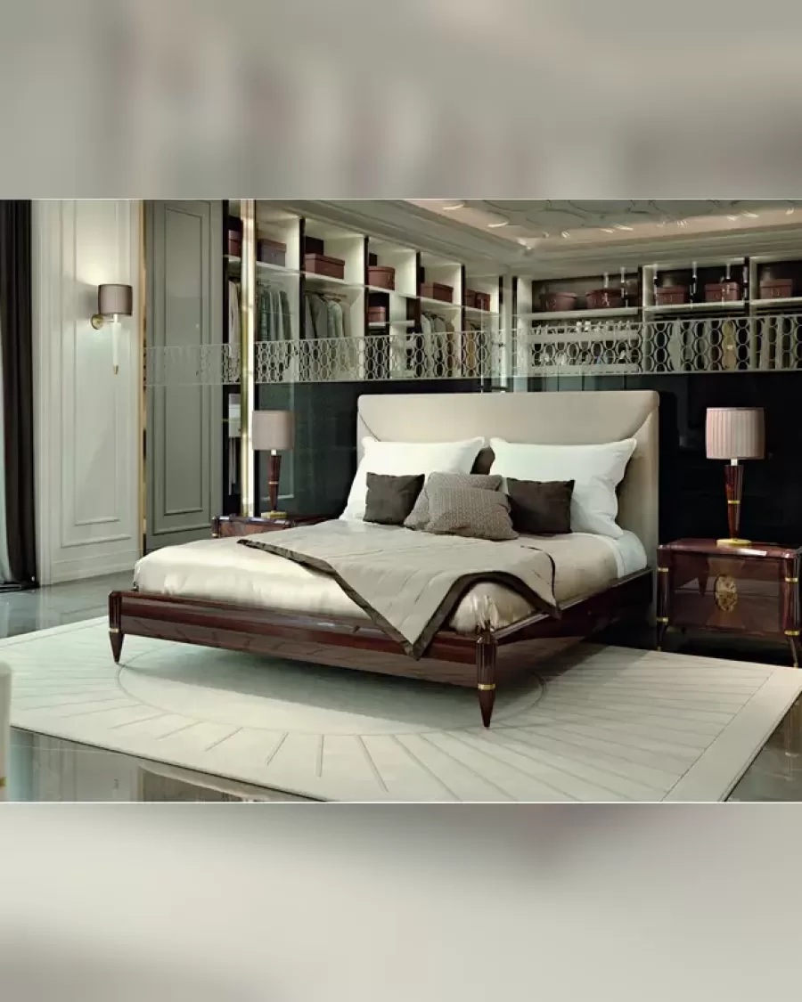 Ellipse Upholstered Bed, Francesco Pasi bedroom