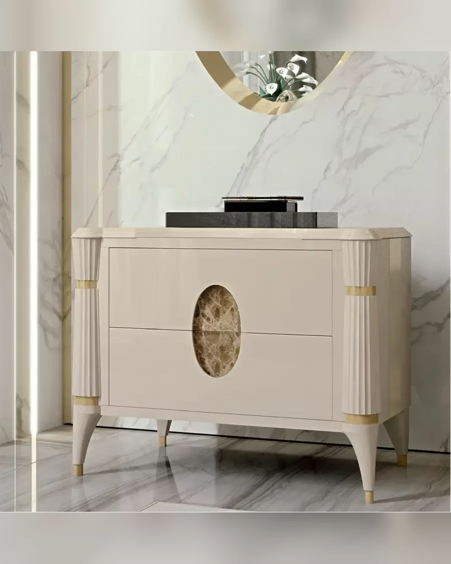 Ellipse Bedside Table, Francesco Pasi bedroom