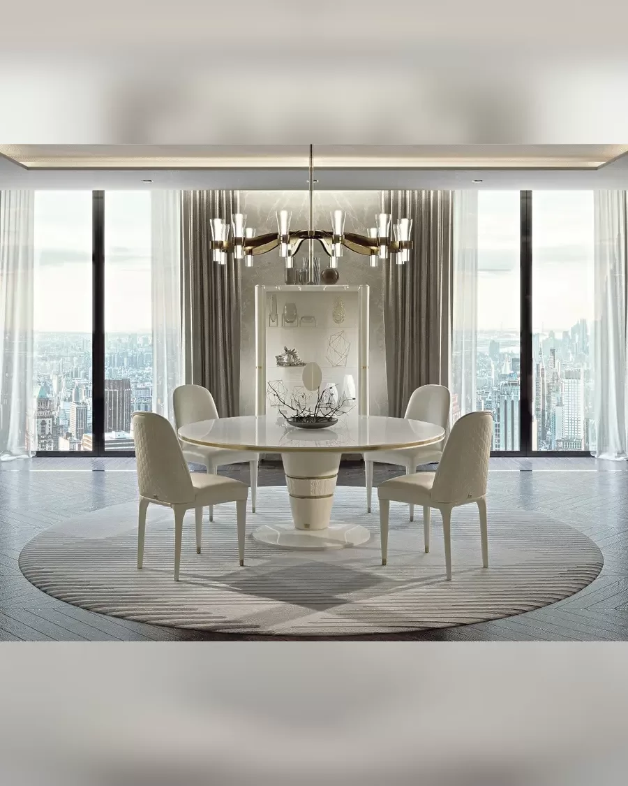 Ellipse Upholstered Dining Chair by Francesco Pasi, Ellipse upholstered dining chair