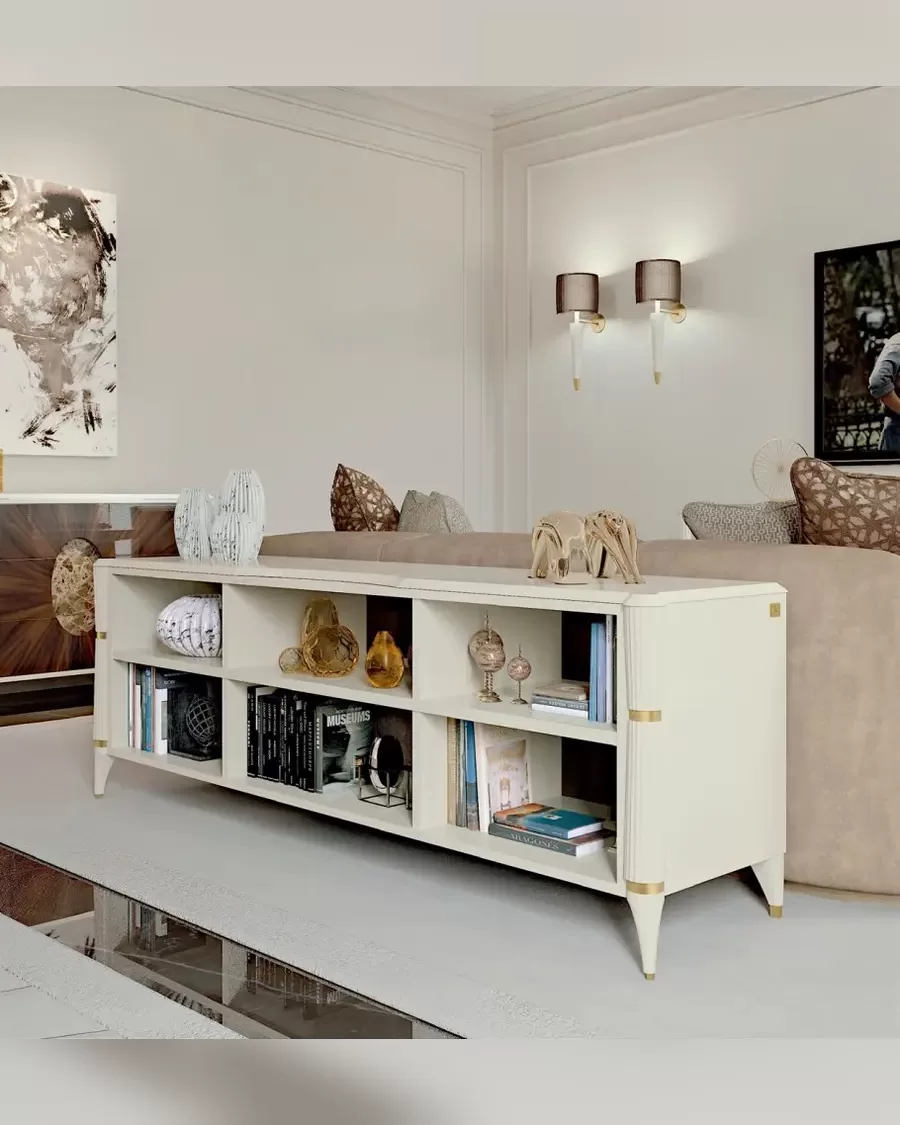 Ellipse Behind-Sofa Etagere by Francesco Pasi, Ellipse collection