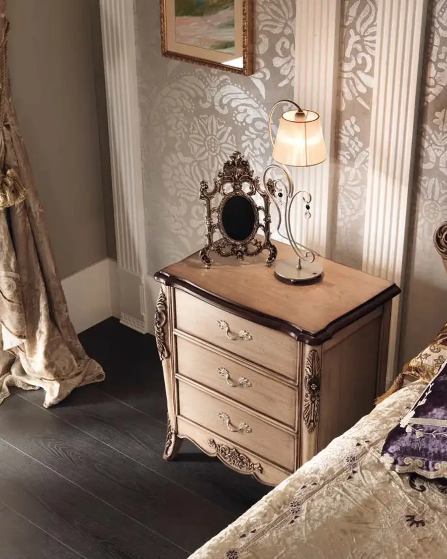 Gran Guardia Nightstand 2051 by Francesco Pasi, Italian nightstand for a modern bedroom