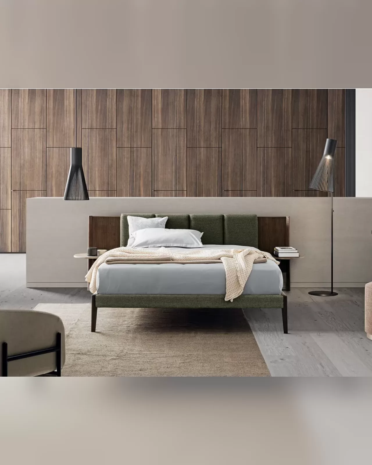 Millerighe Bed, Dall'Agnese upholstered bed