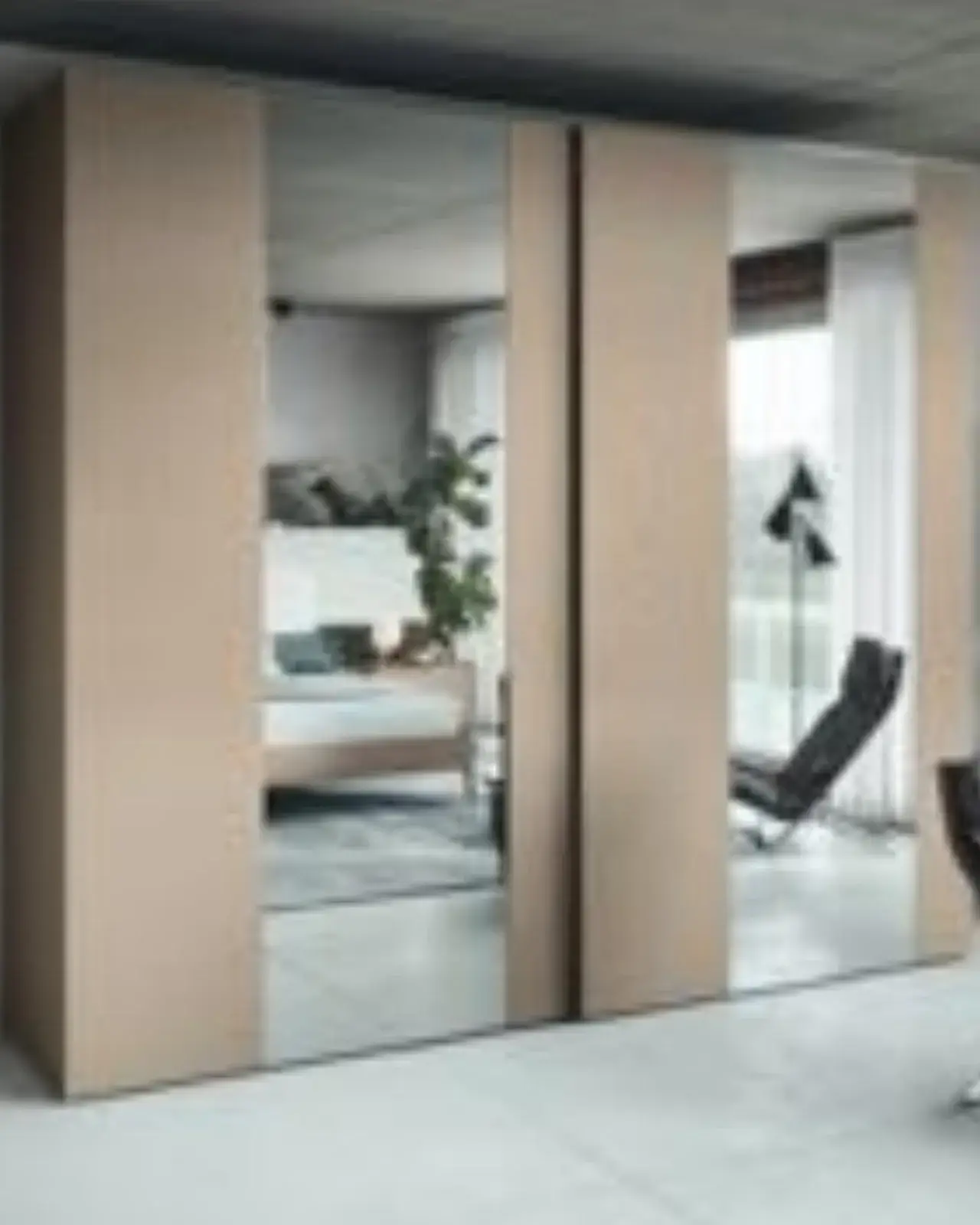 Musa Wardrobe, Vertical Mirror by Francesco Pasi, modern wardrobe
