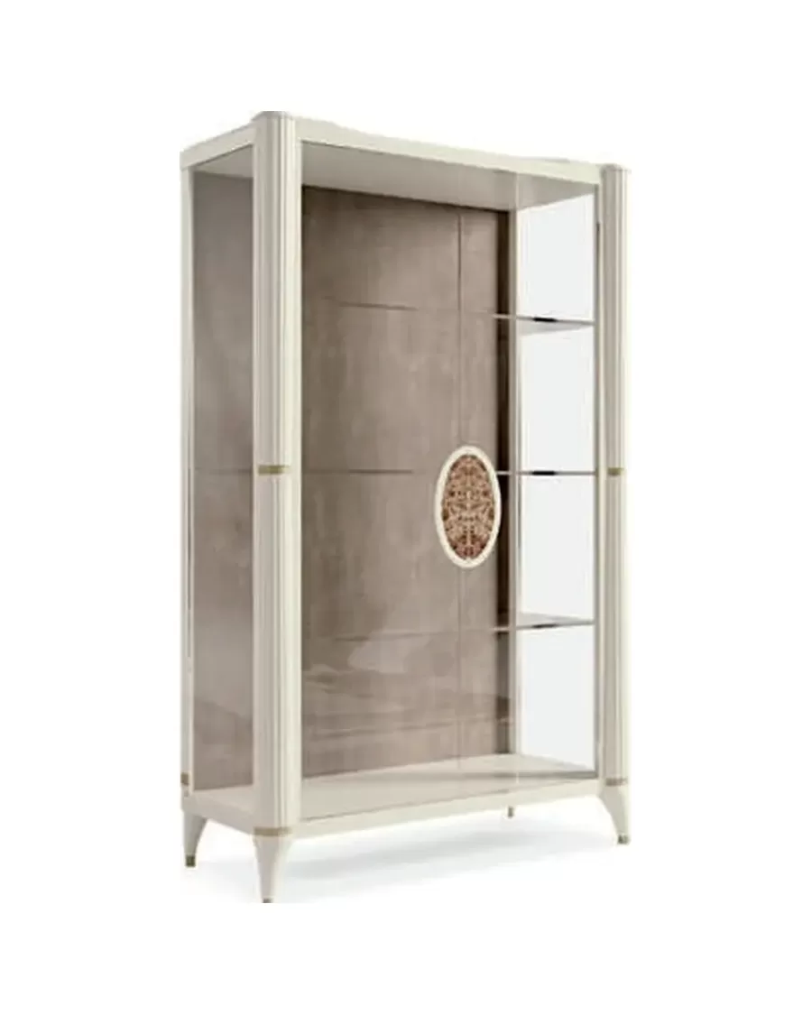 Ellipse Two-Door Glass Cabinet by Francesco Pasi, piece of a dining room suite