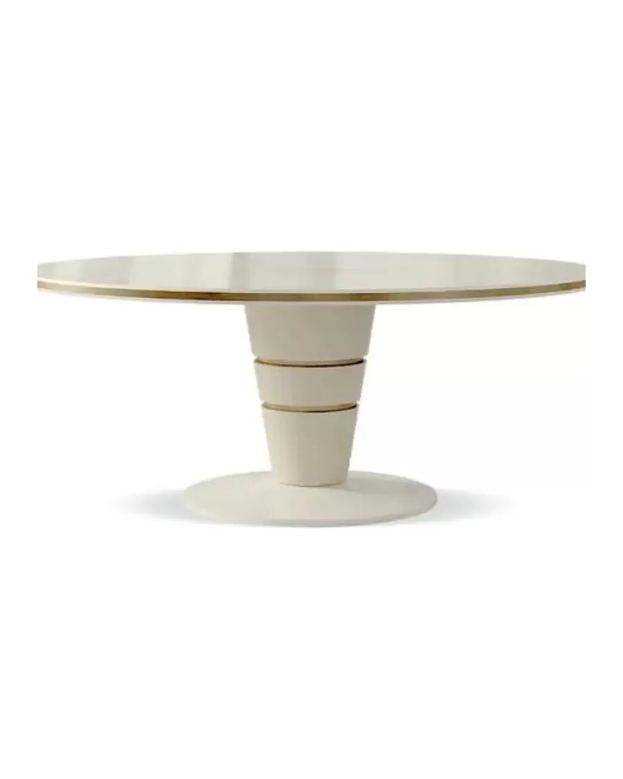 Ellipse Round Dining Table by Francesco Pasi, dining room furniture in gloss or matt lacquer