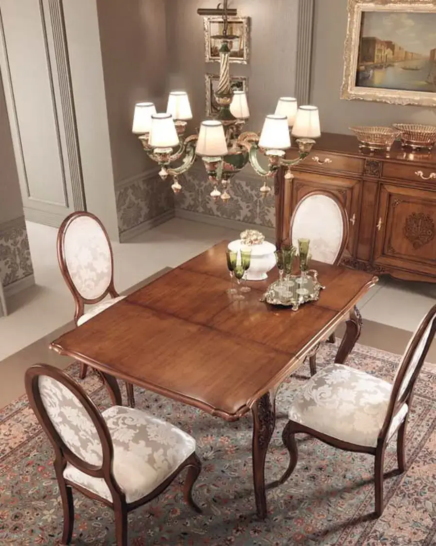 Gran Guardia Dining Table 2004 by Francesco Pasi, square dining table carved in solid cherry