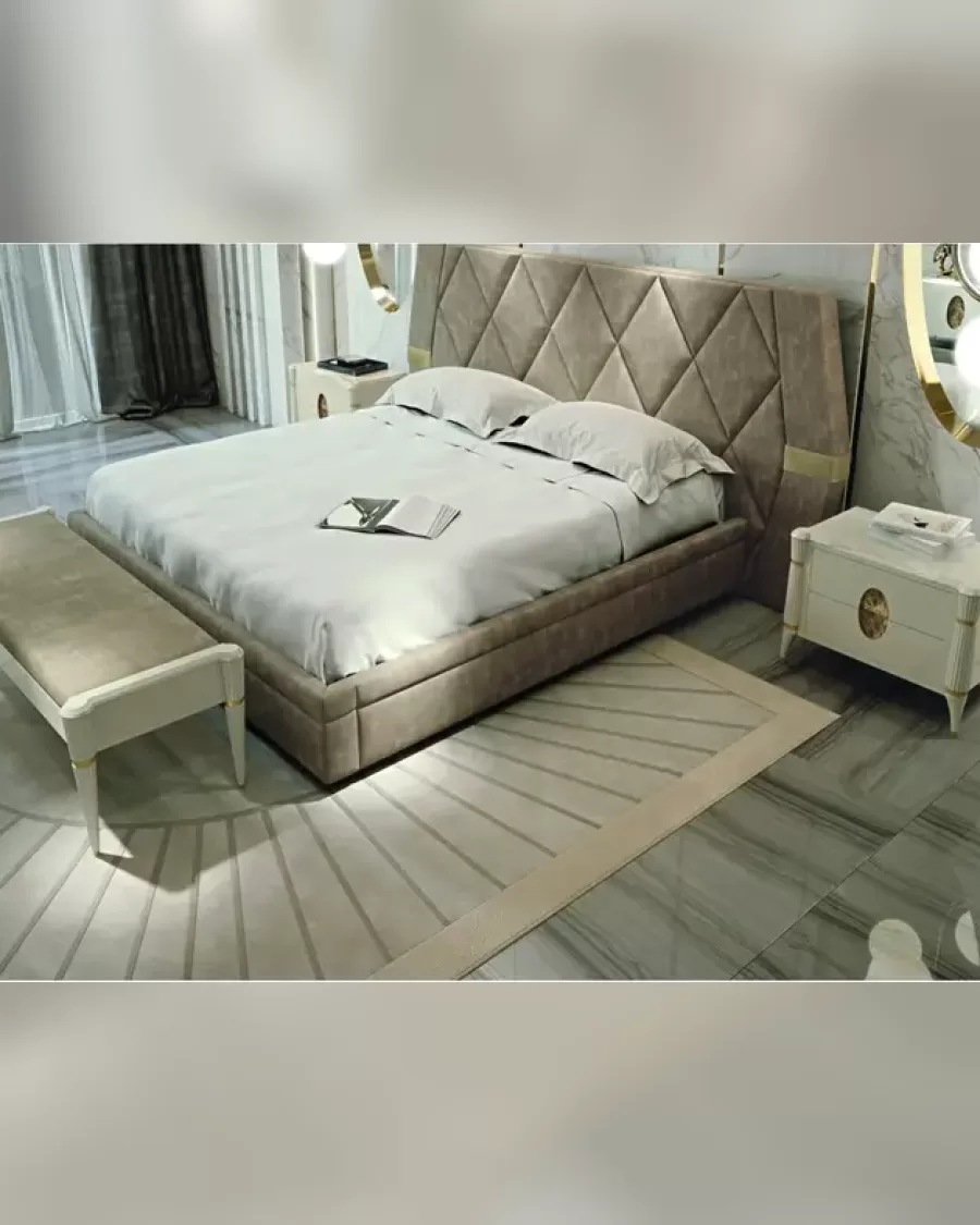 Ellipse Bed with Quilted Headboard, bed to match a bedroom dresser