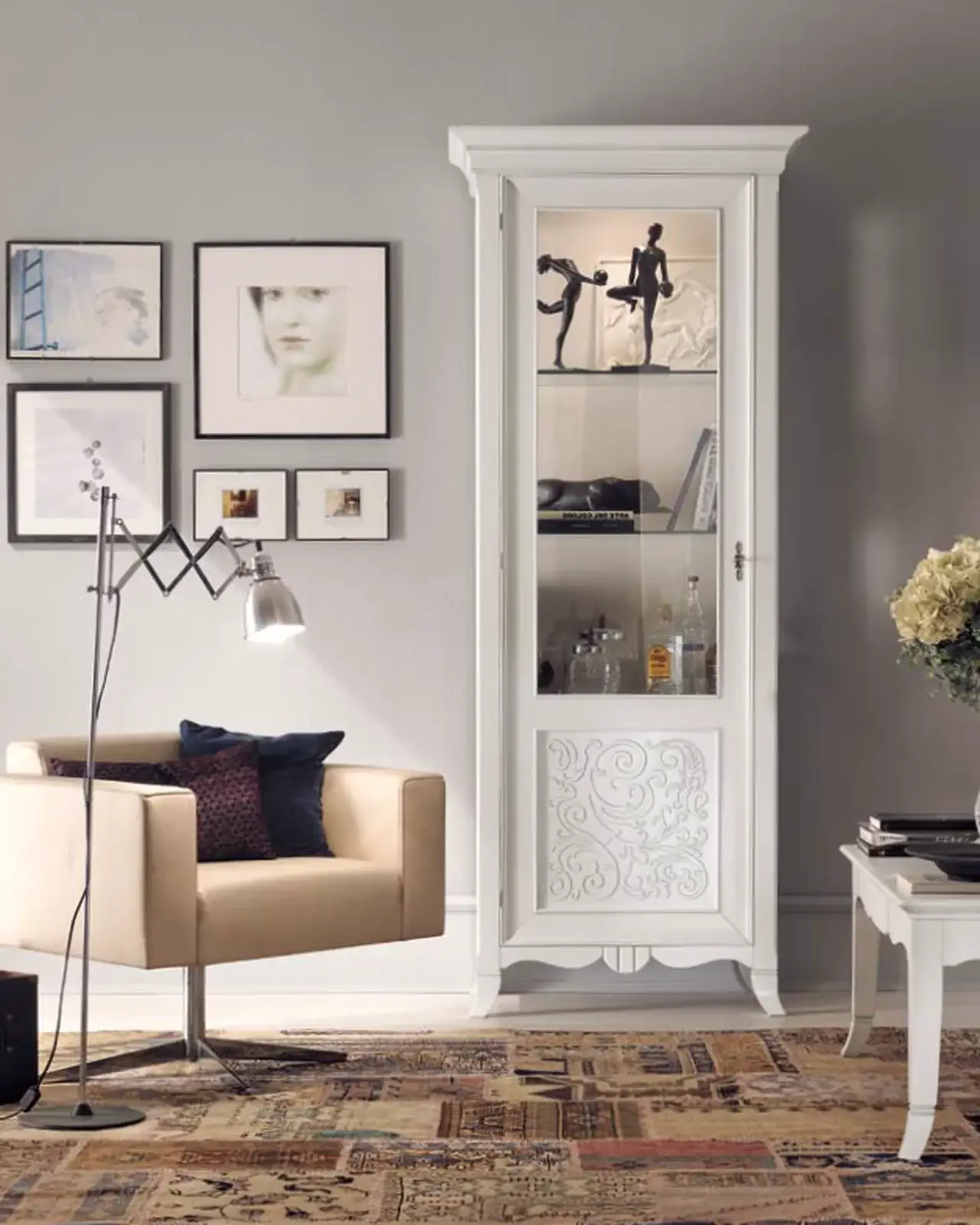 New Deco Display Cabinet, One Door by Francesco Pasi, New Deco classic living room
