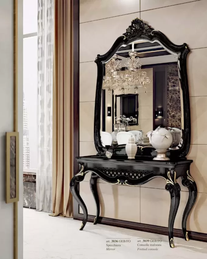 Opera Shaped Mirror by Francesco Pasi, luxury Italian mirror
