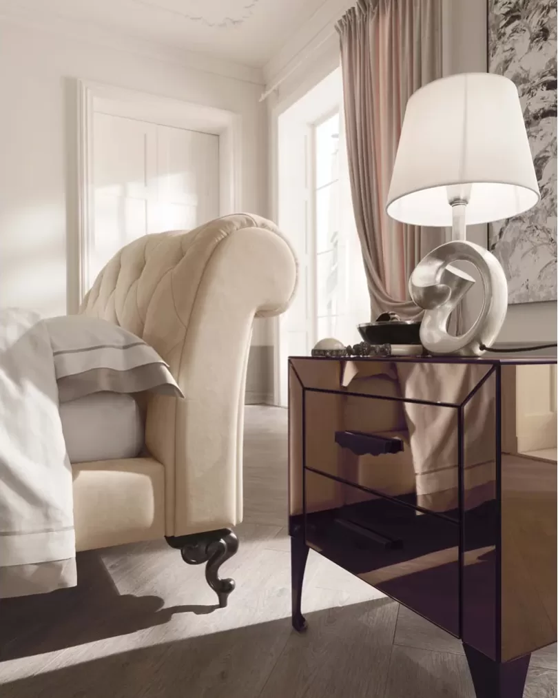 Adone Bedside Table, a luxury bedside table made to order in Italy