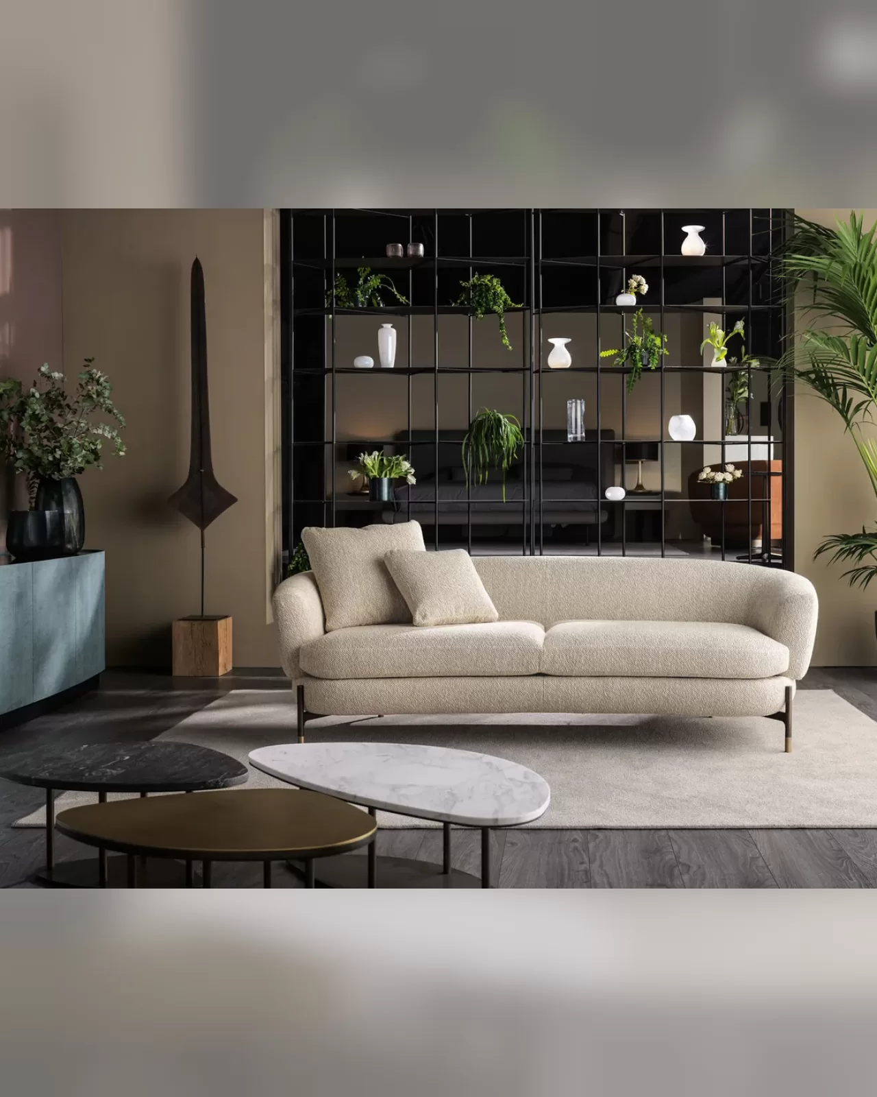 Miami Sofa by Cantori, luxury leather sofa, made to order in Italy
