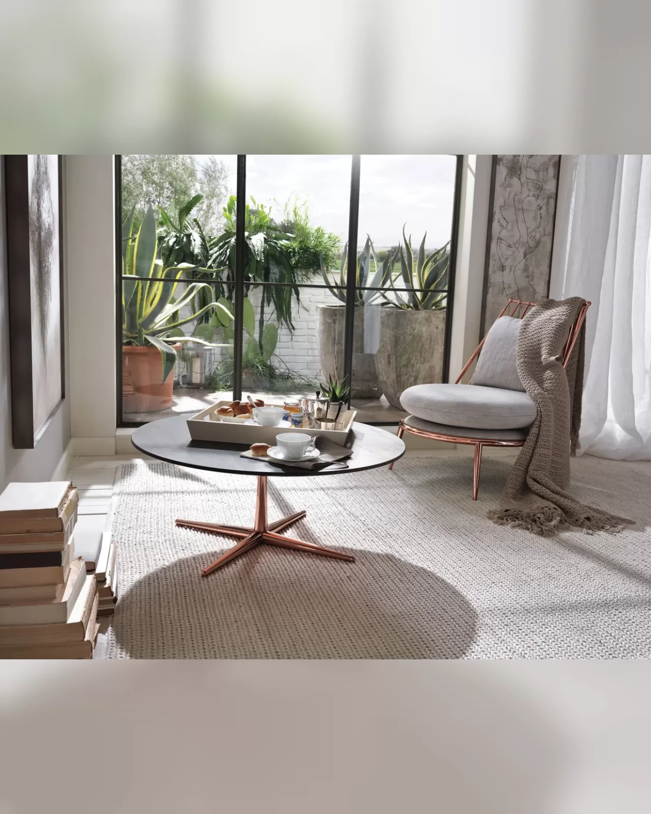 Aurora Iron Back Armchair by Cantori, Living Room Furniture