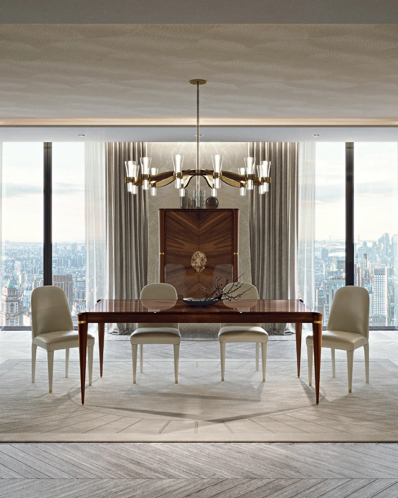 Ellipse dining room with bar cabinet, Ellipse Collection