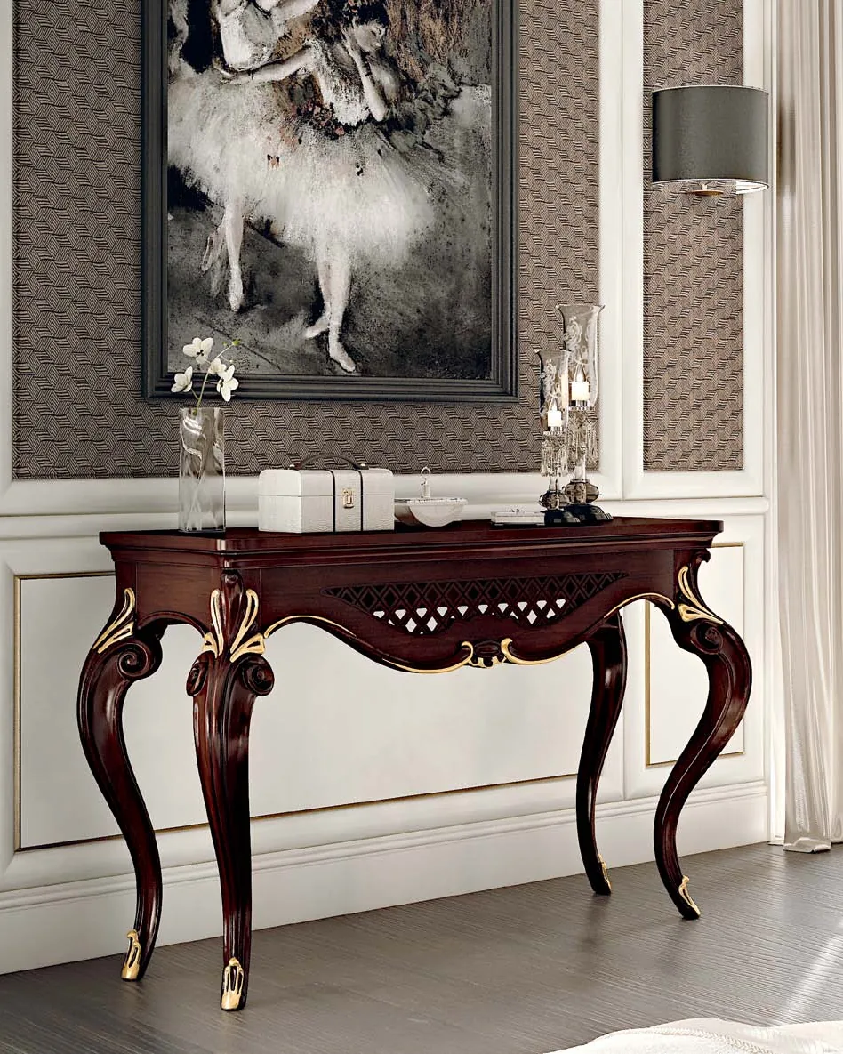 Opera Console with Marble Top by Francesco Pasi, classic high-end living room set