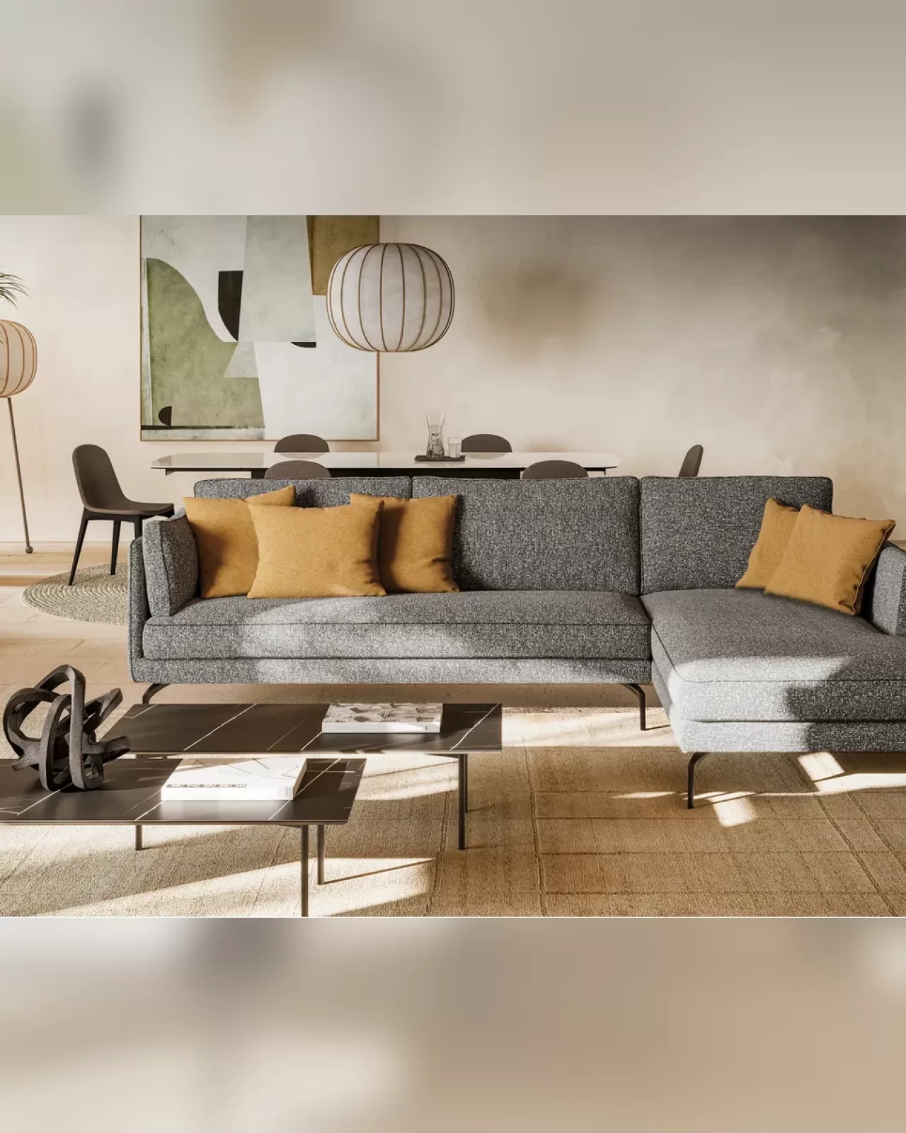 Milton Sofa by Dall'Agnese, leather sofa for a luxury living room