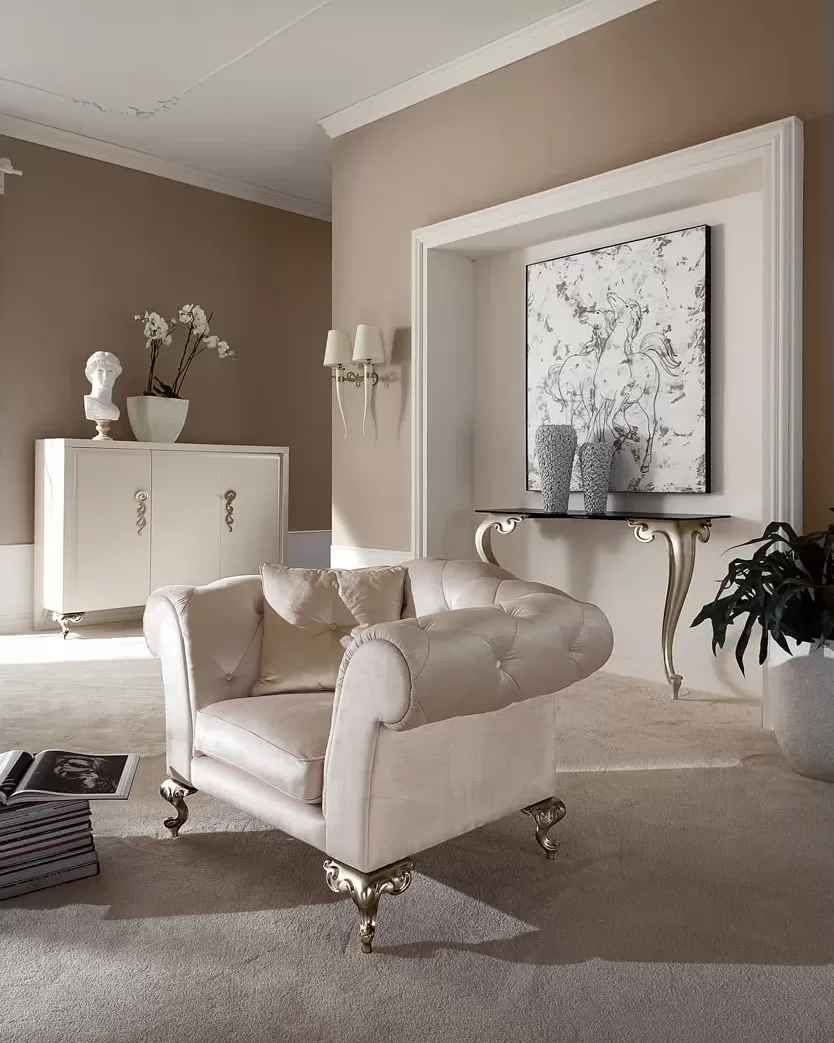 George Armchair by Cantori, luxury chair for the living room