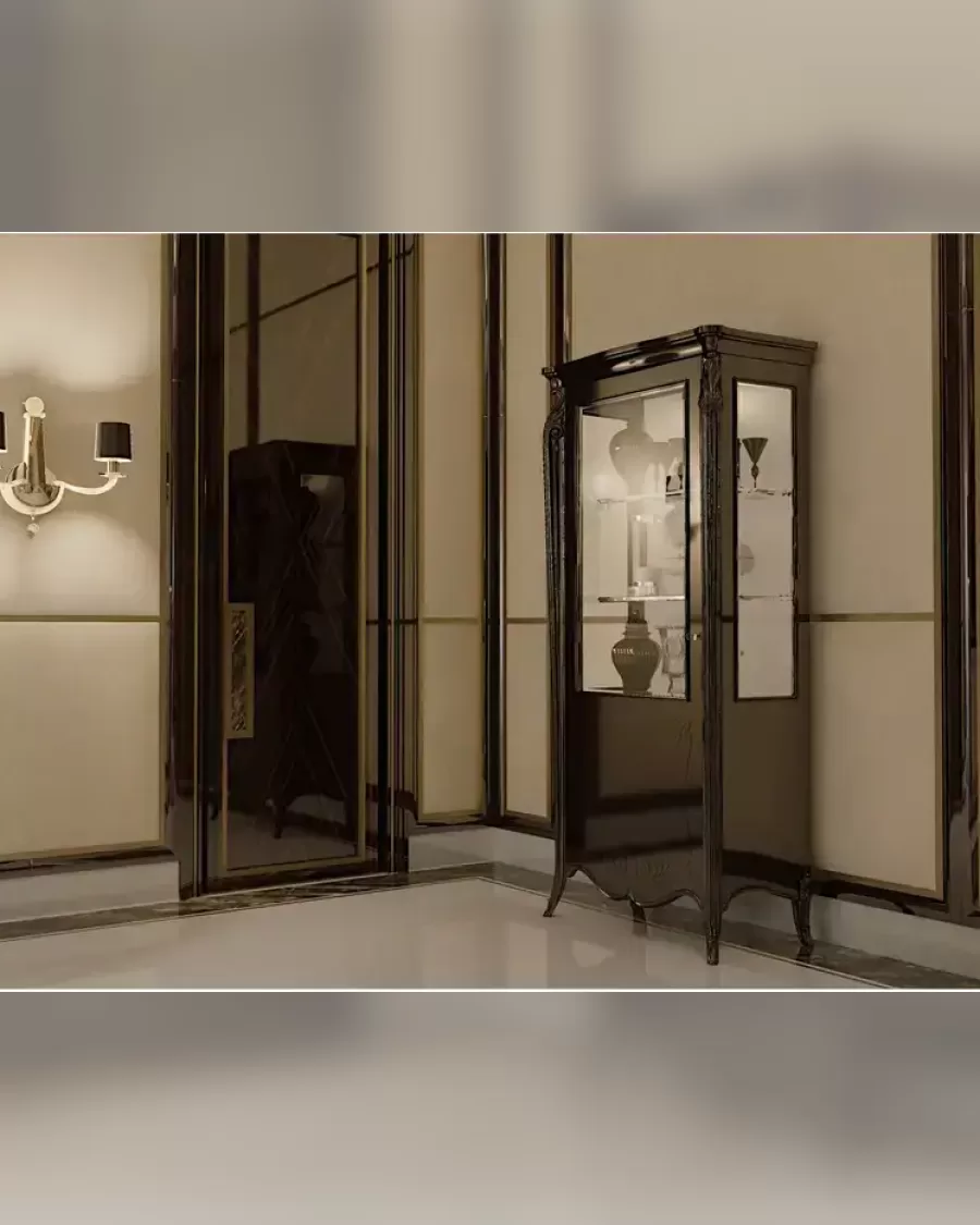 Opera Display Cabinet 3025 by Francesco Pasi, glass cabinet for an exclusive living room