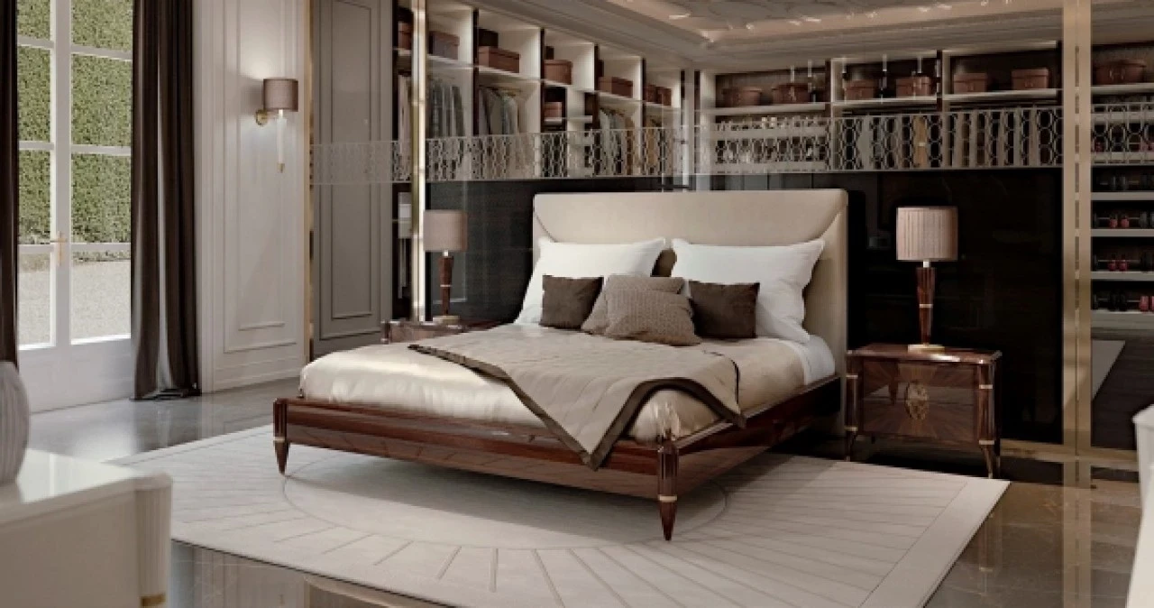 Ellipse Upholstered Bed by Francesco Pasi, beds made in italy