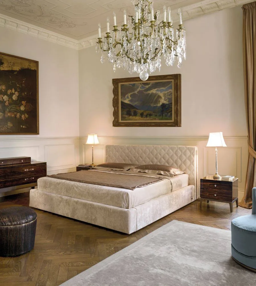 Helmut bed by Longhi, luxury upholstered bed