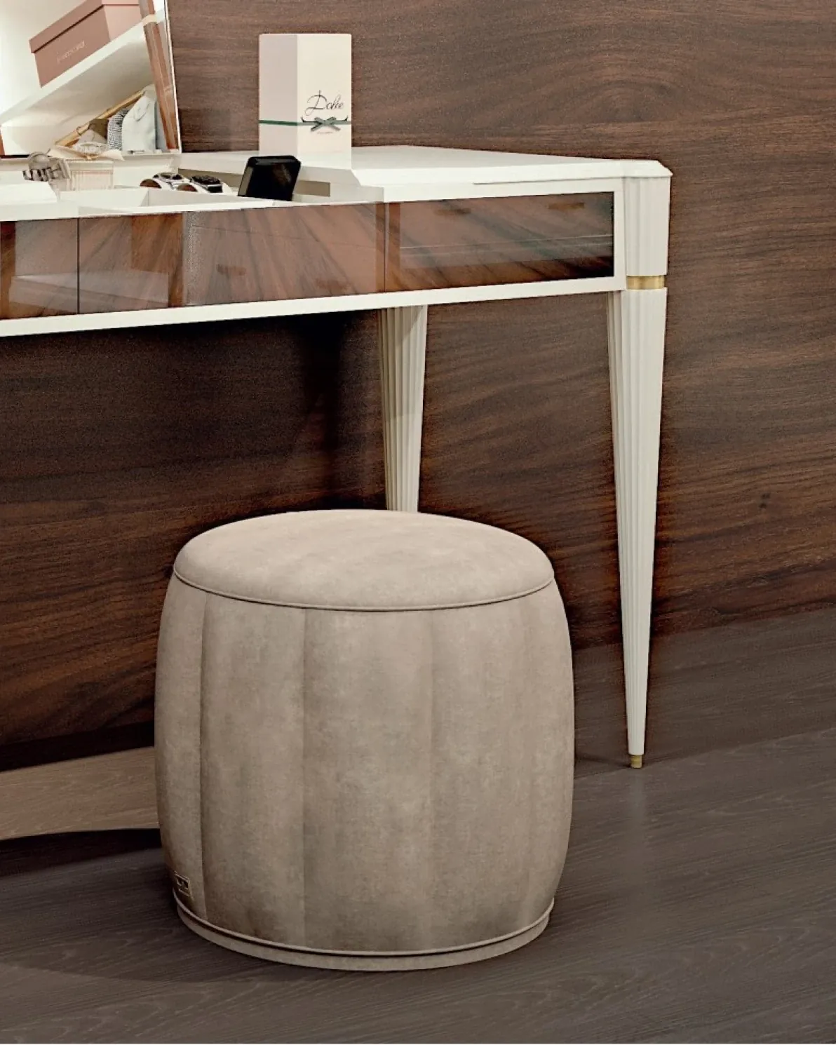 Ellipse Small Pouf, Francesco Pasi Italian furniture for the bedroom