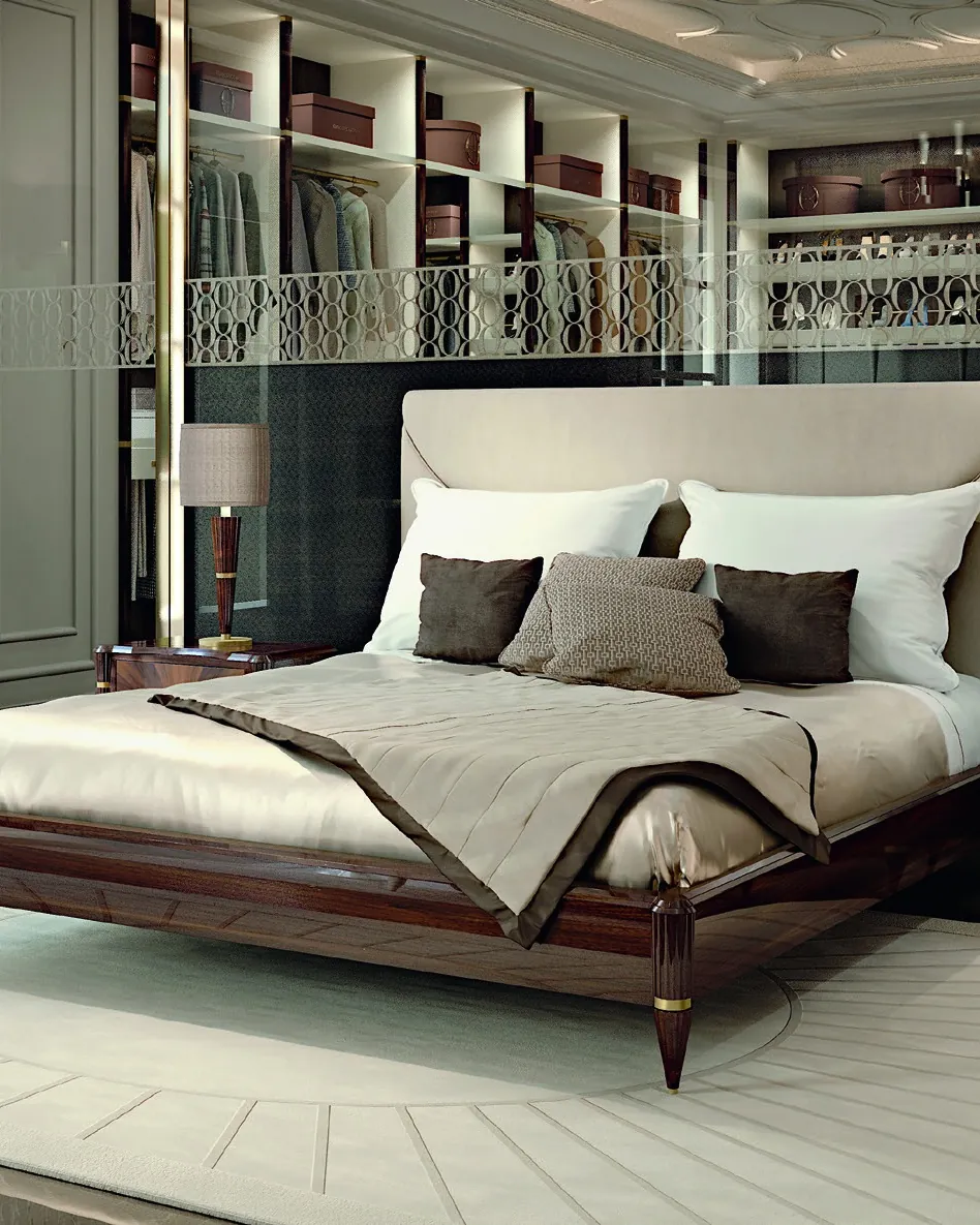 Ellipse Upholstered Bed, image 3 of 3, Italian furniture by Francesco Pasi
