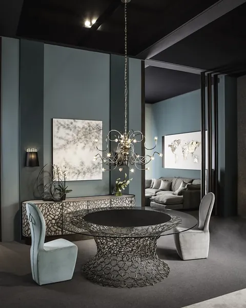 Bohemian Chic living room by Cantori, Luxury Console Tables, made to order in Italy