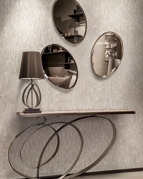 Rodin console by Cantori, console table for living room, made to order in Italy