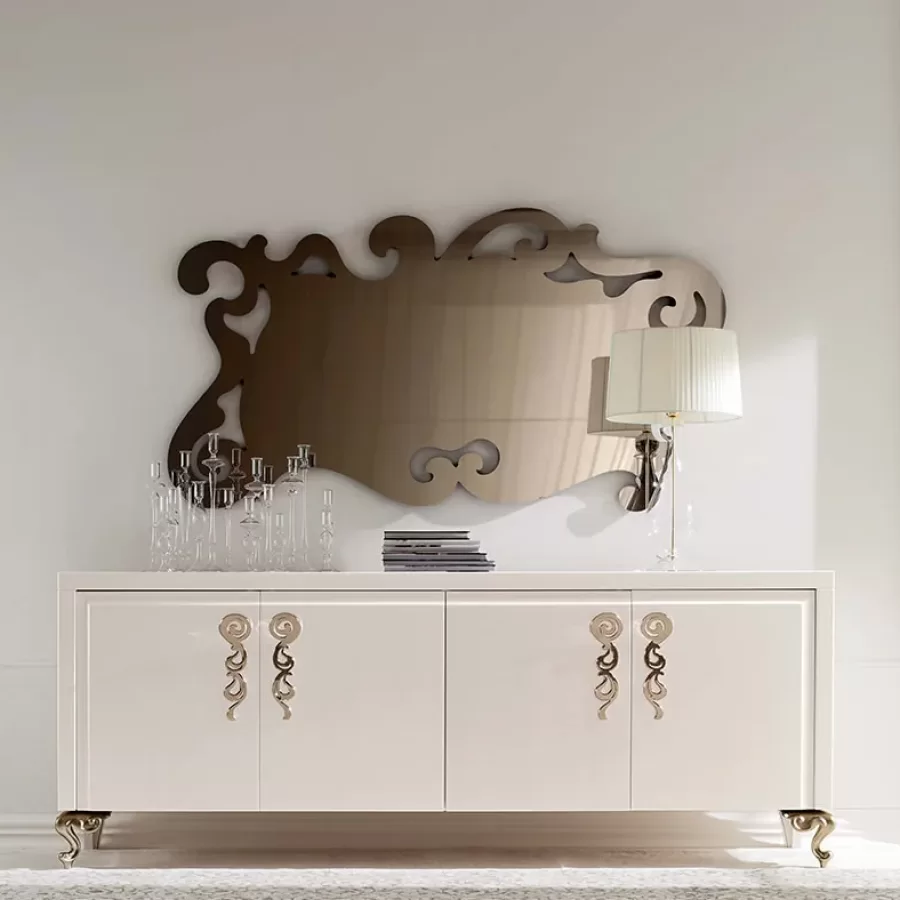 Aida Mirror by Cantori, wall mirror, Italian mirror, 145 or 175 cm wide