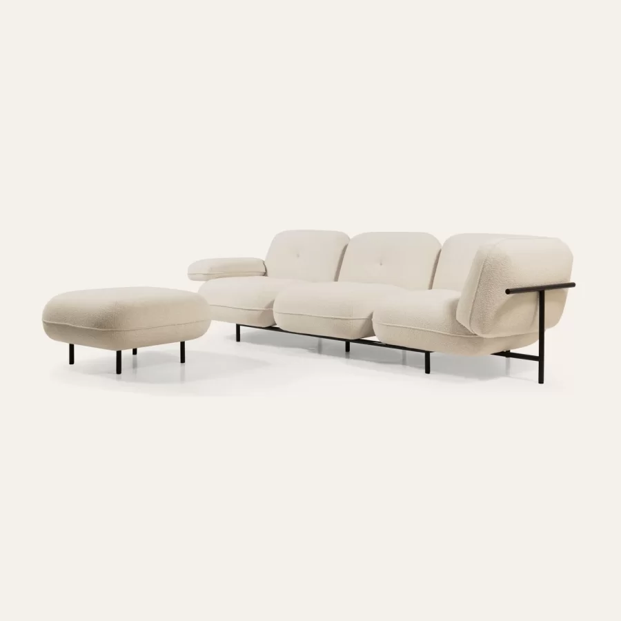 Cloud Pouf by Cantori, made to order in Italy, living room furniture, 76 cm wide
