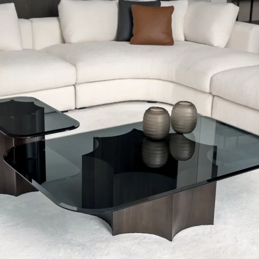 Florio Coffee Table by Cantori, Italian living room furniture, 140 cm wide