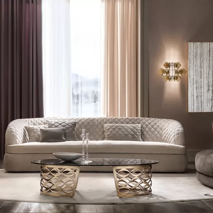 Isidoro Oval Coffee Table by Cantori, high end living room furniture, 73 cm wide