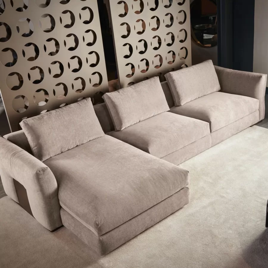 Montecarlo Angular Sofa by Cantori, high-end furniture for the living room, corner sofa