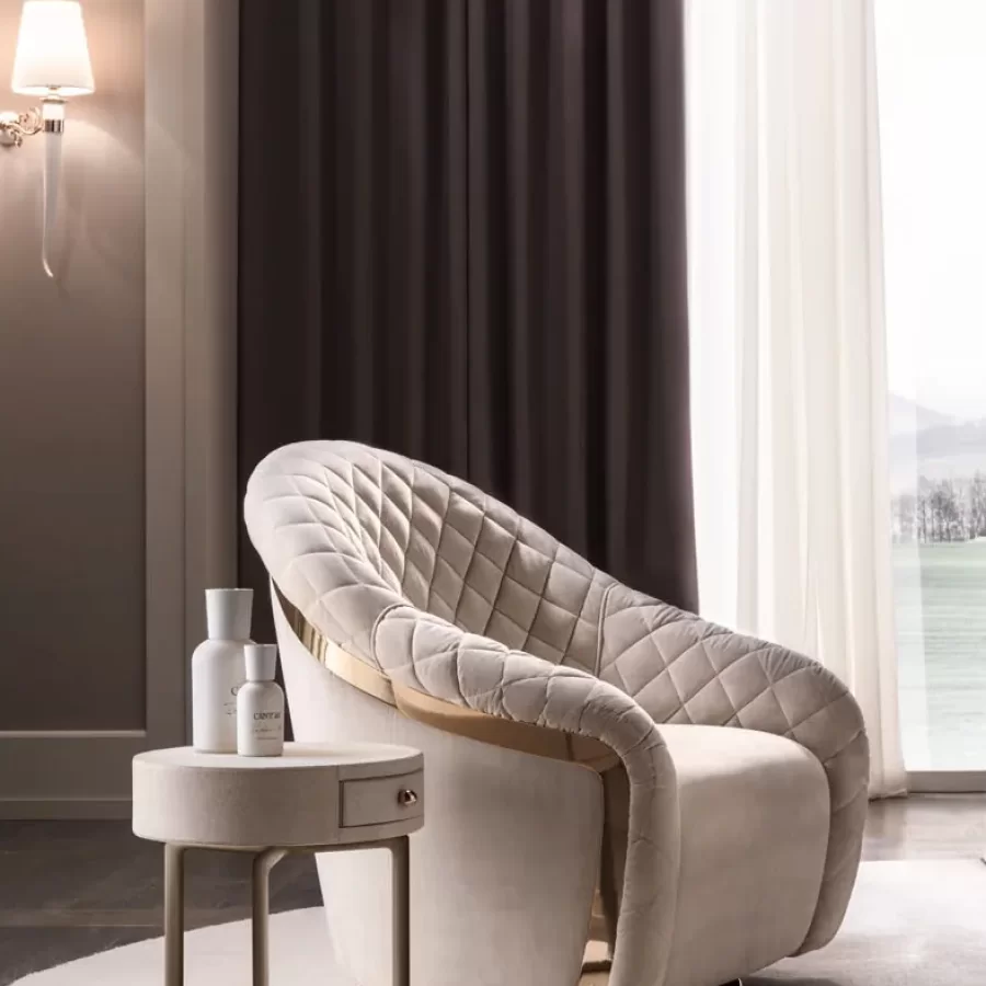 Portofino Armchair by Cantori, living room furniture, 84 cm wide