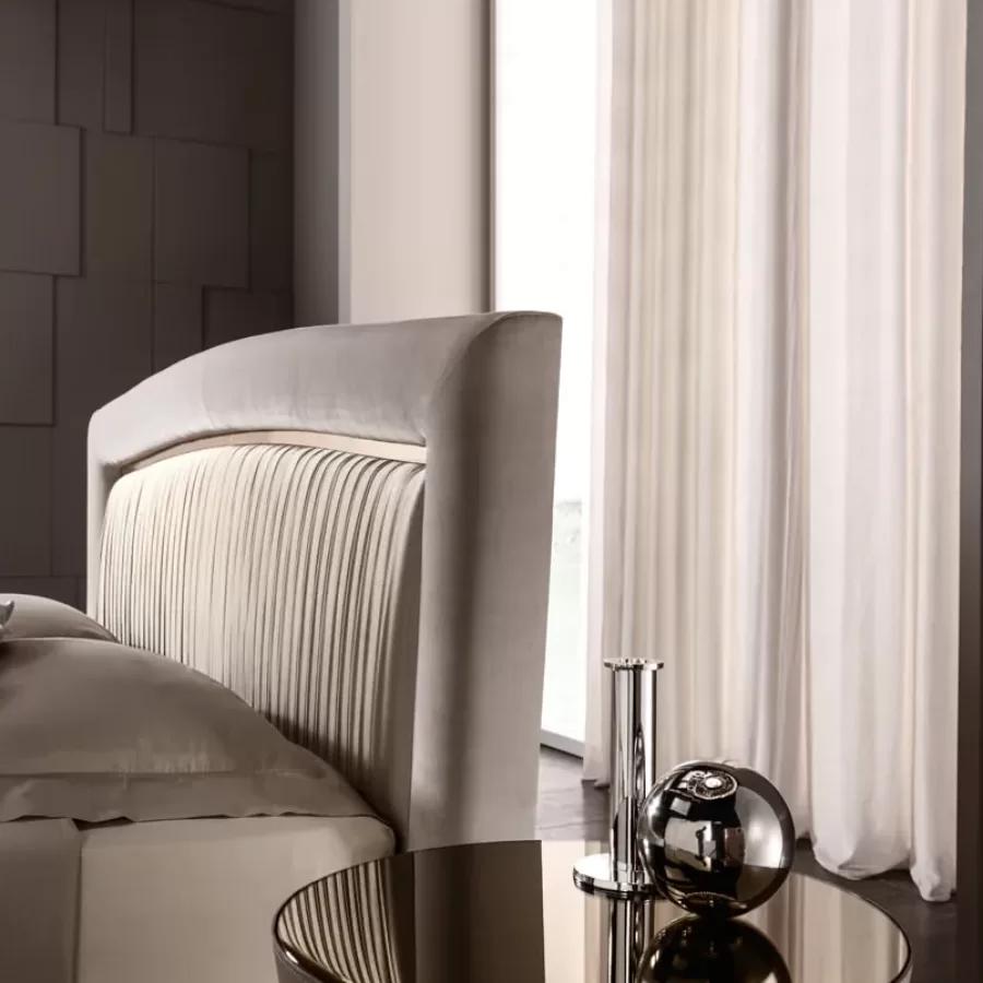 Portofino Plisse Bed by Cantori, for luxury bedroom furniture sets