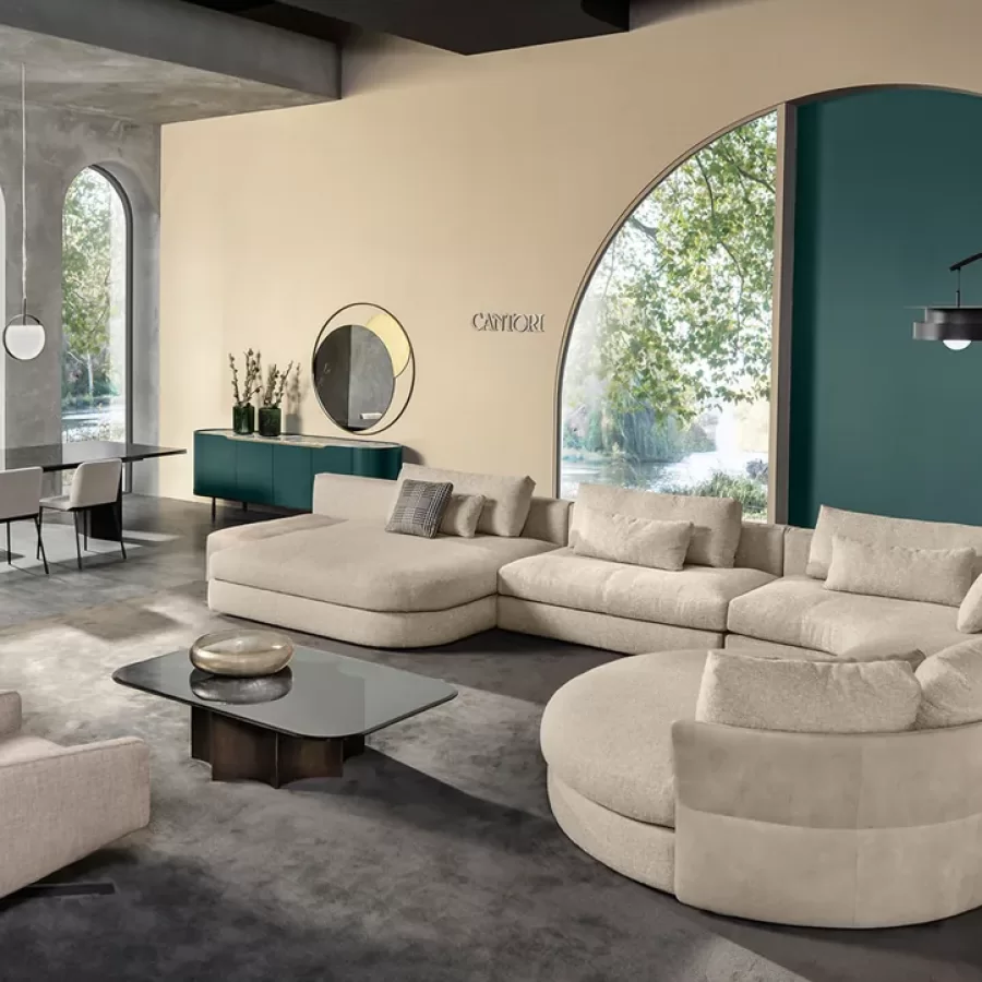 Sharon Swivel Armchair by Cantori, luxury living room furniture, 82 cm wide