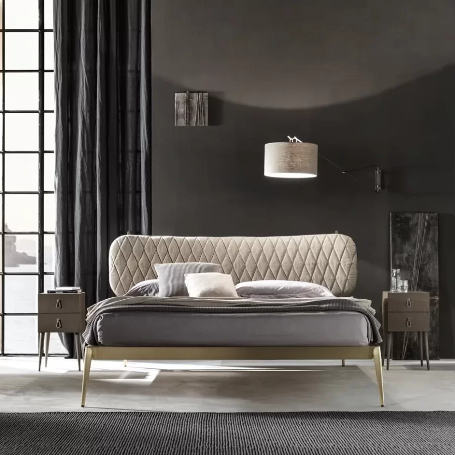 Urbino Quilted Bed by Cantori, luxury bedroom furniture