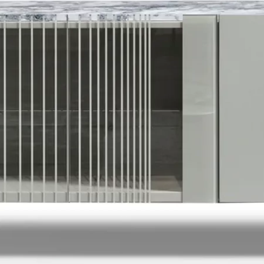 Valley Sideboard by Cantori, sideboard with glass doors, 240 cm wide