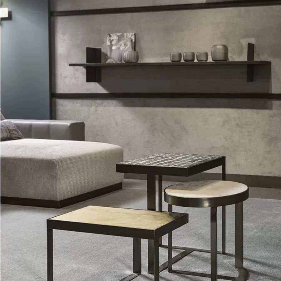 Venezia Elliptical Coffee Table by Cantori, luxury living room furniture, 50 cm wide