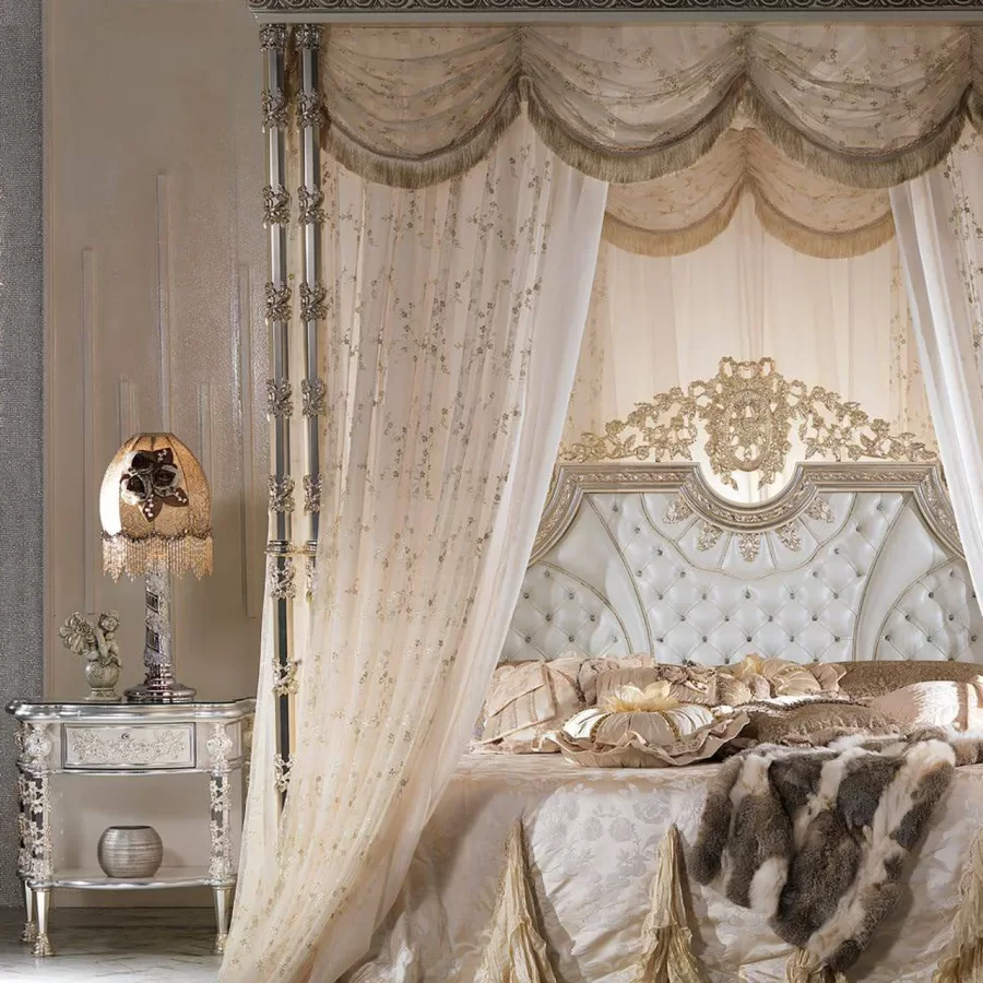 Royal Canopy Bed RY061C by Cappelletti, luxury bedroom furniture