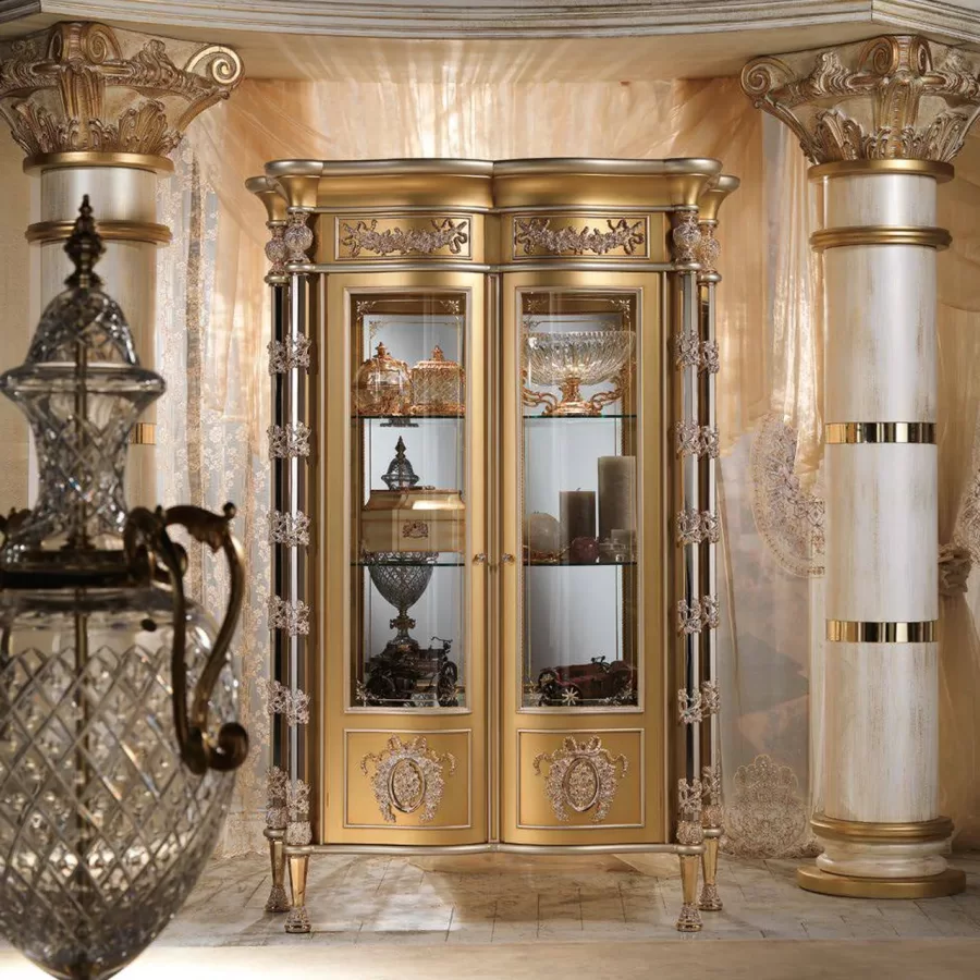 Royal Two-Door Showcase RY018 by Cappelletti, dining room suite, 145 cm wide