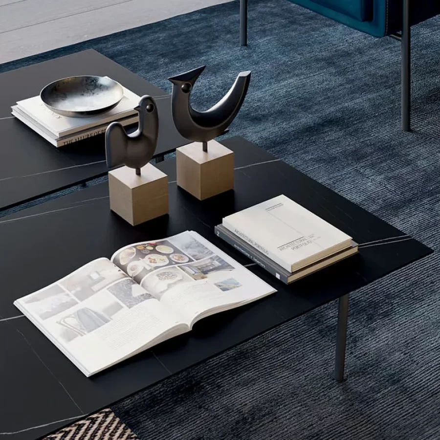 Azimut Coffee Table by Dall'Agnese, Italian living room furniture, 120 to 145 cm wide