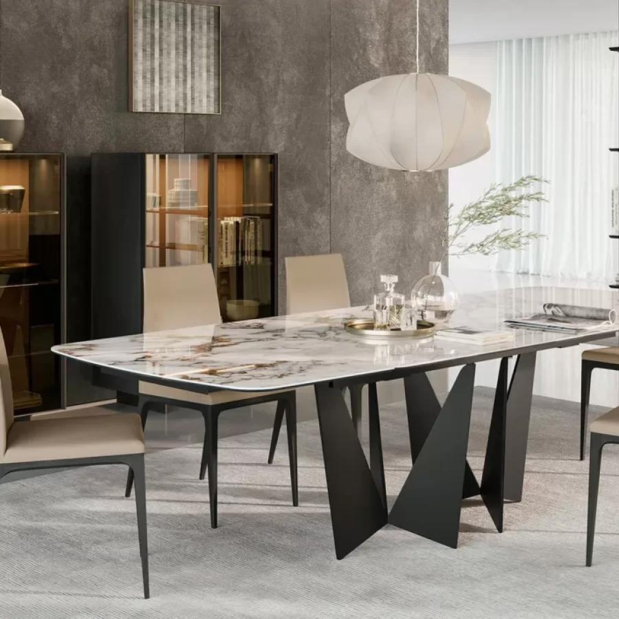 Eiffel Dining Table by Dall'Agnese, dining table and chairs, 180 to 300 cm wide