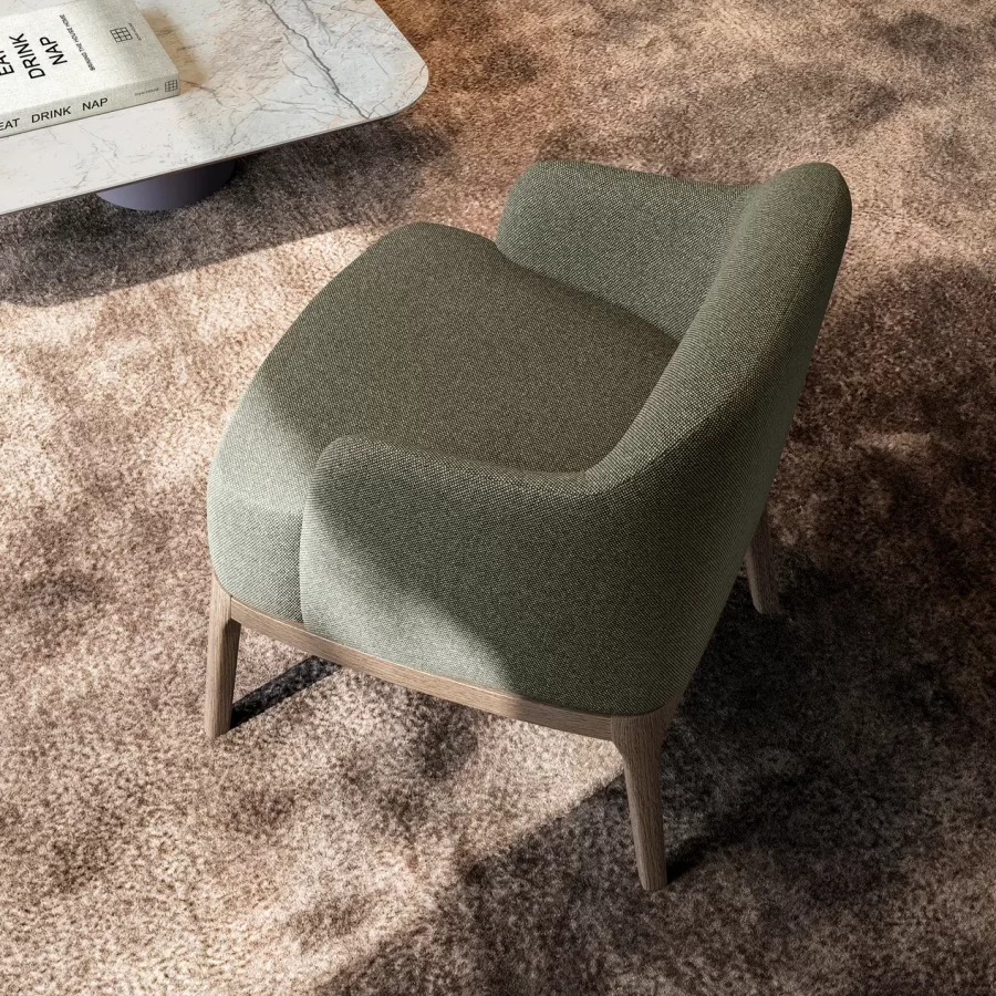 Gulp Lounge Armchair by Dall'Agnese, high end living room furniture, 67 cm wide