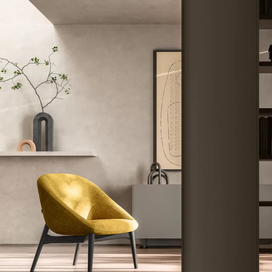 Le Mans Lounge Armchair by Dall'Agnese, Italian living room furniture, 76 cm wide