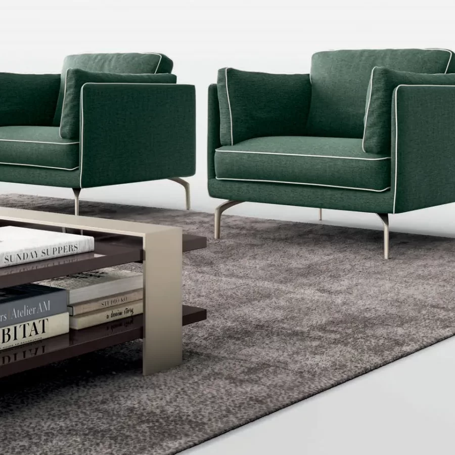 Milton Armchair by Dall'Agnese, luxury living room furniture, 104 cm wide