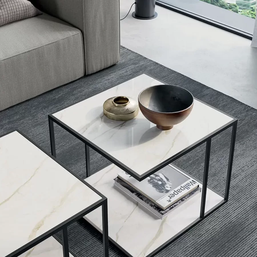 Track Coffee Table by Dall'Agnese, luxury living room furniture, 50 cm wide