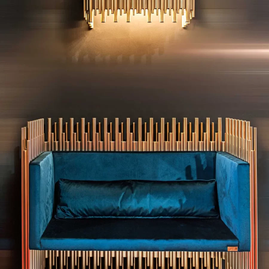 Inachis Sofa by Epoque, high-end furniture for the living room, in leather